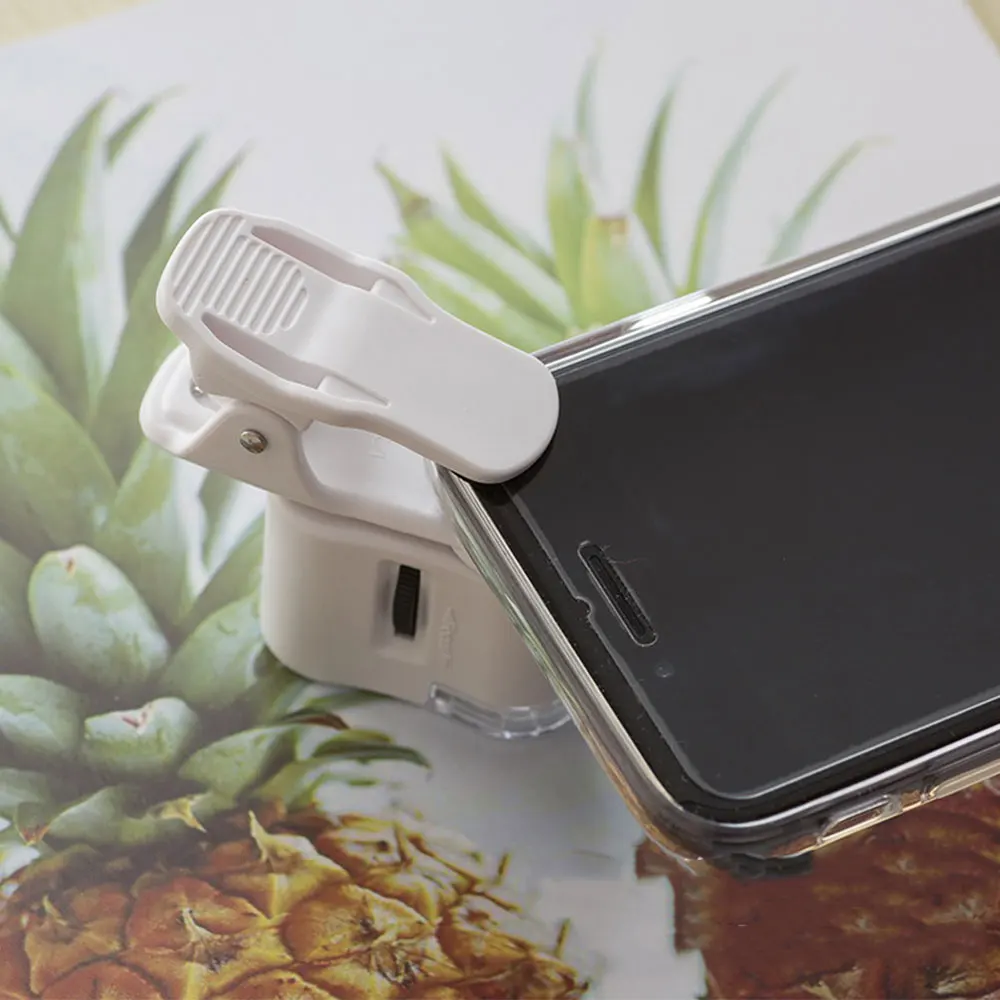 Лупа 60 раз микроскоп Карманный яркость фонарик Макрос микроскопа объектив 9595W1 60X