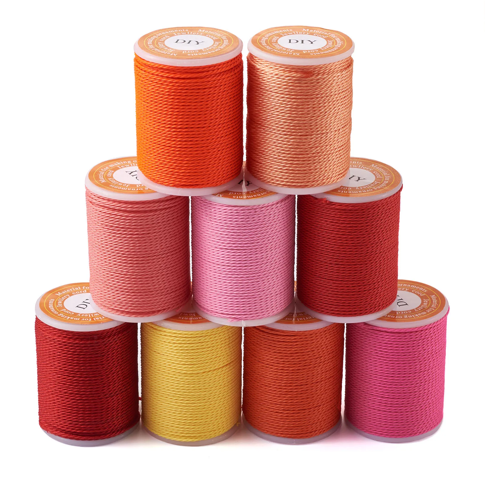 

9 Rolls 1mm Waxed Polyester Cord Mixed Color Twisted Cord for Braided Necklace Bracelet DIY Jewelry Making Rope about 11m/roll