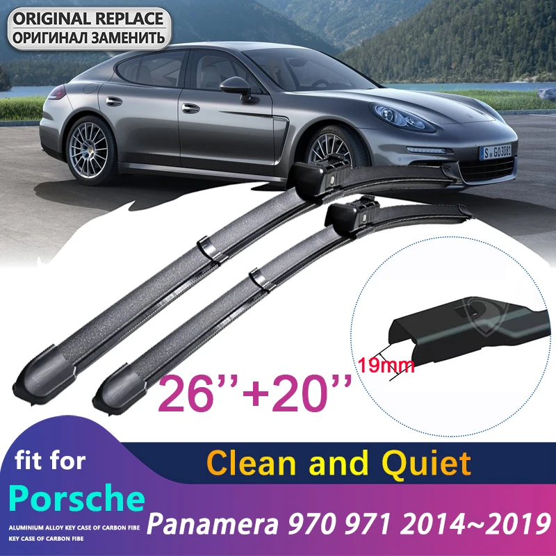 

for Porsche Panamera 970 971 2014~2019 2015 2016 2017 2018 Car Wiper Blades Front Windscreen Windshield Wipers Car Accessories