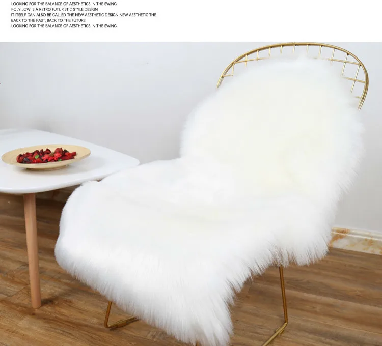 Одеяло Из искусственной шерсти для стула покрывало дивана белое длинное на