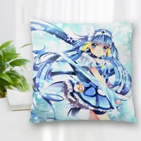 new custom anime smile precure square pillowcase zipper double sided decorative cushion cover living room bedroom multi size