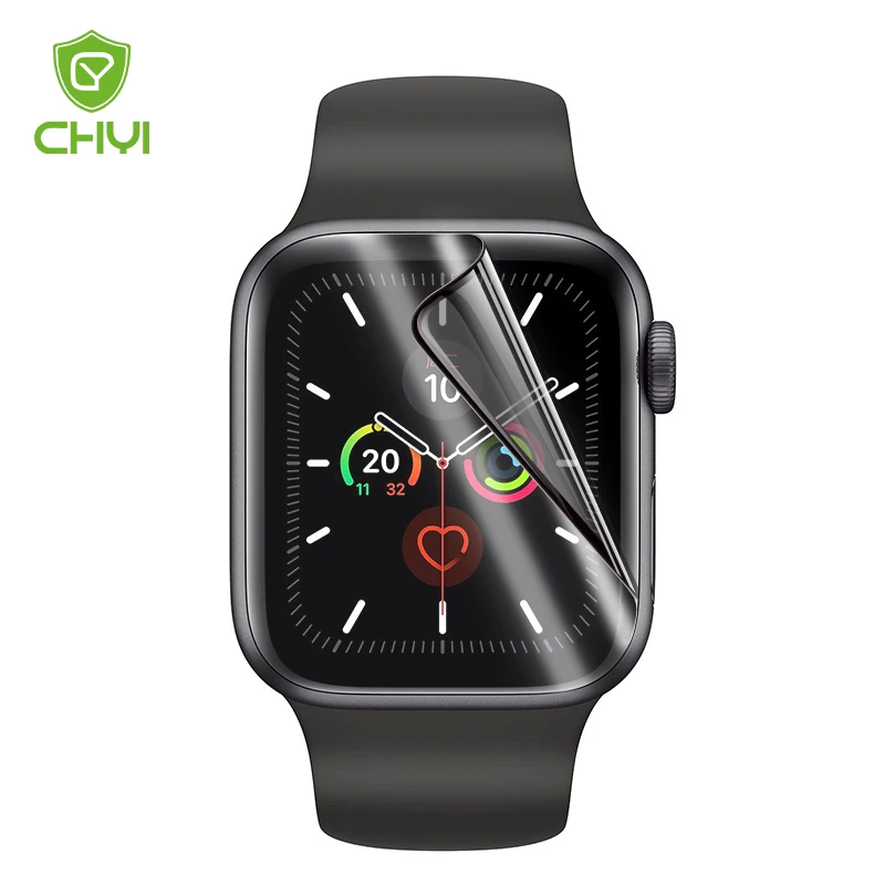 Черная изогнутая защитная пленка для экрана Apple watch 5 4 3 2 1, мягкое покрытие, полное покрытие, iwatch 44 40 38 42 мм, керамическая, устойчивая к царапинам