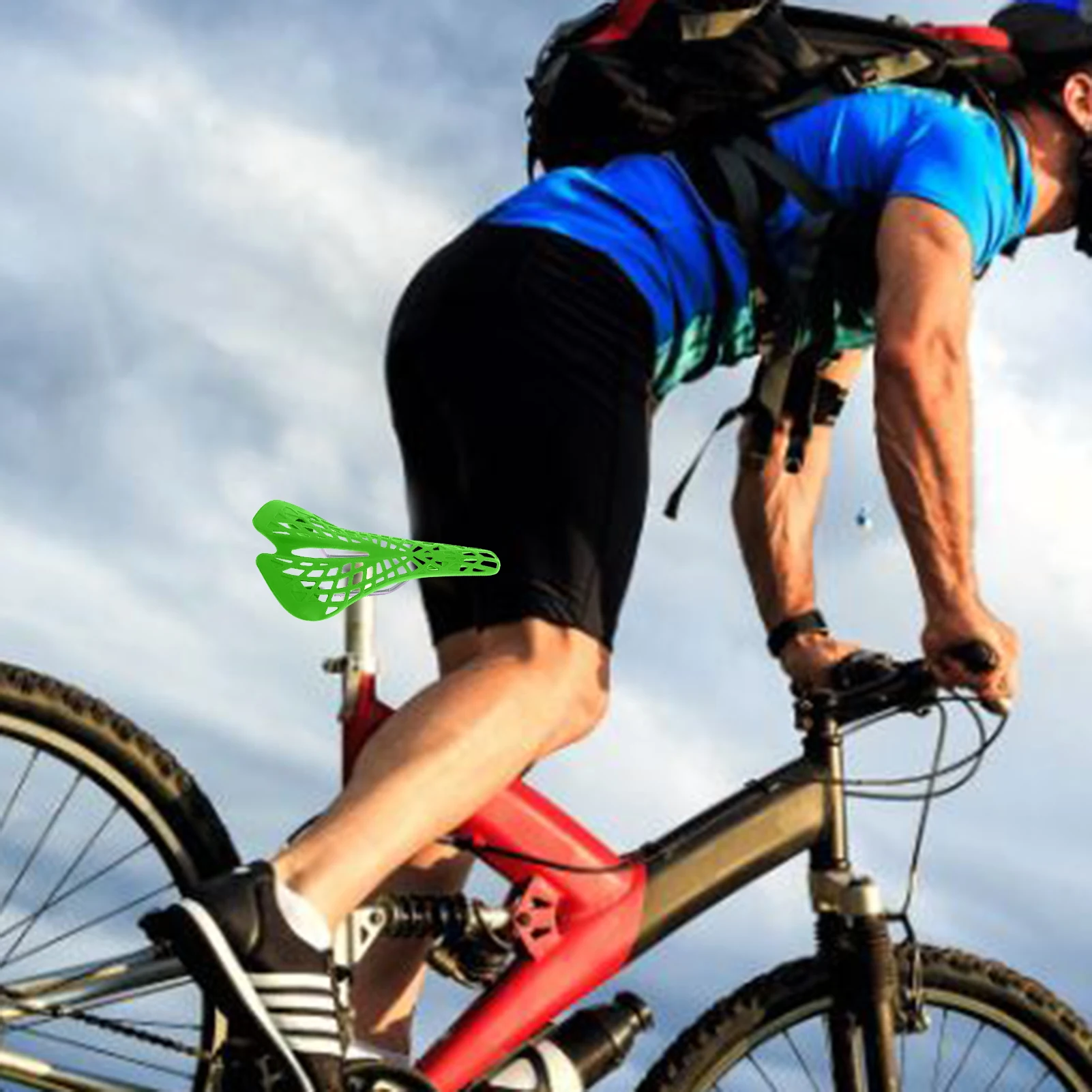 

Bicycle Cushion Pad Spider Web Saddle Bicycle Front Seat Mat Breathable Mountain Bike Seat Cover Bicycle Bike Accessories