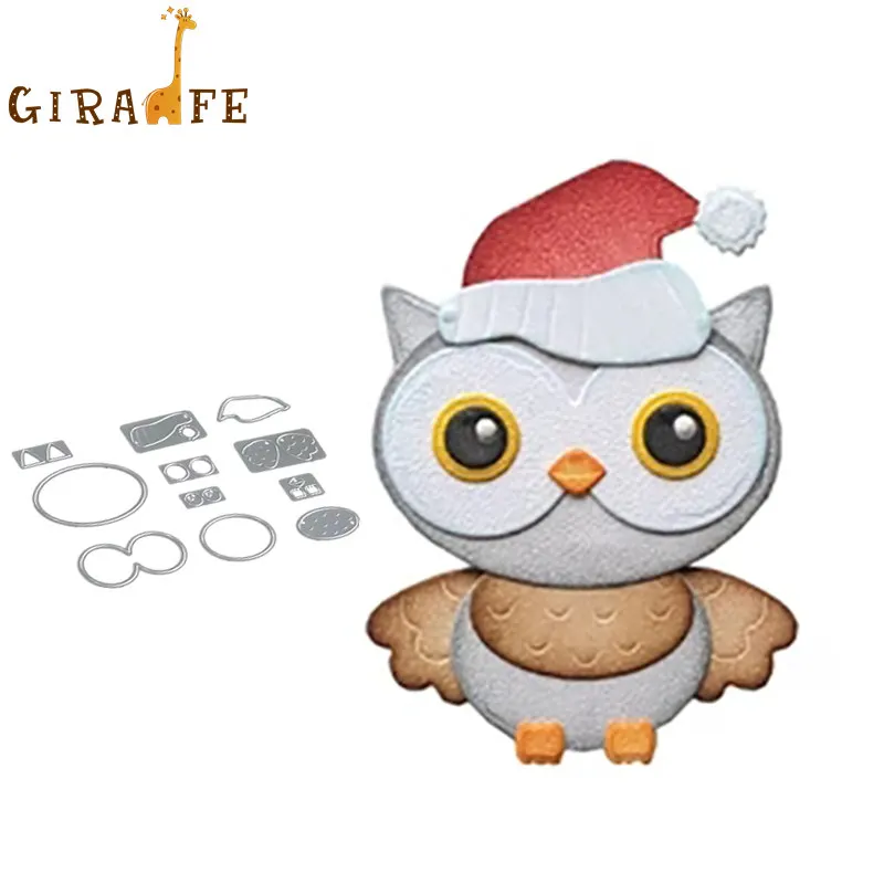 3D Рождество сова металлические режущие штампы высечки формы украшения скрапбук