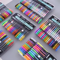 12pcsbag gel pen set glitter gel pens school office adult coloring book journals drawing doodling art markers promotion pens