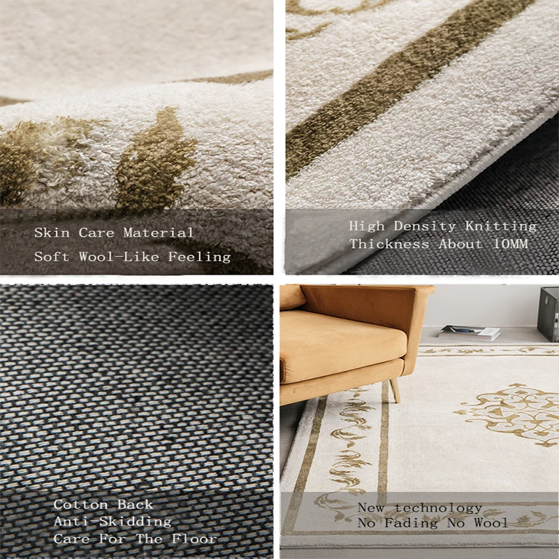 Ковер с пасторальным узором из овчины Европейский скандинавский ковер для