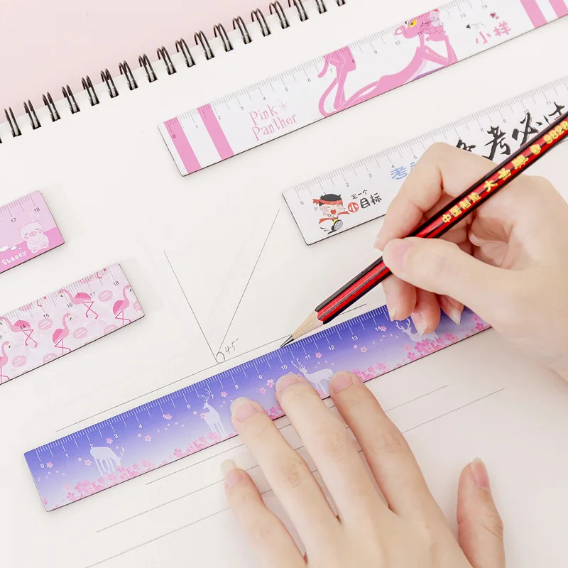 32 шт. Милая линейка 18 см Kawaii Фламинго Единорог шкала линейки мягкая для