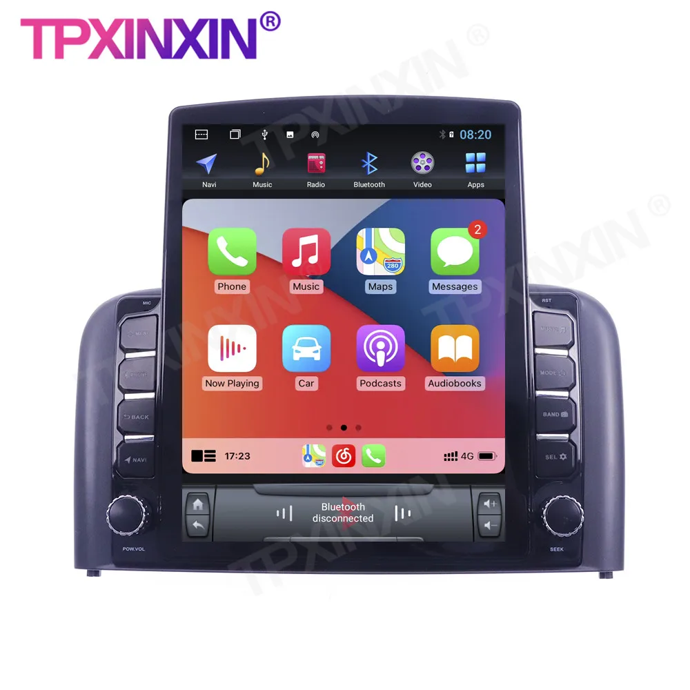 저렴한 볼보 S80 1998-2006 안드로이드 128G 무선 카플레이 터치 스크린 스테레오 수신기 6 + 128G 자동차 라디오 플레이어 라디오 IPS 화면