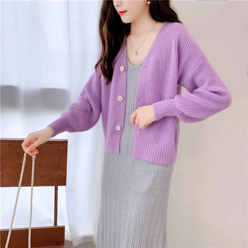 

JCHB 2021 High Quality Women's Sweaters Korean Female Cardigan Knitted Short Cardigans for Women Spring Autumn Pull Femme Pph31