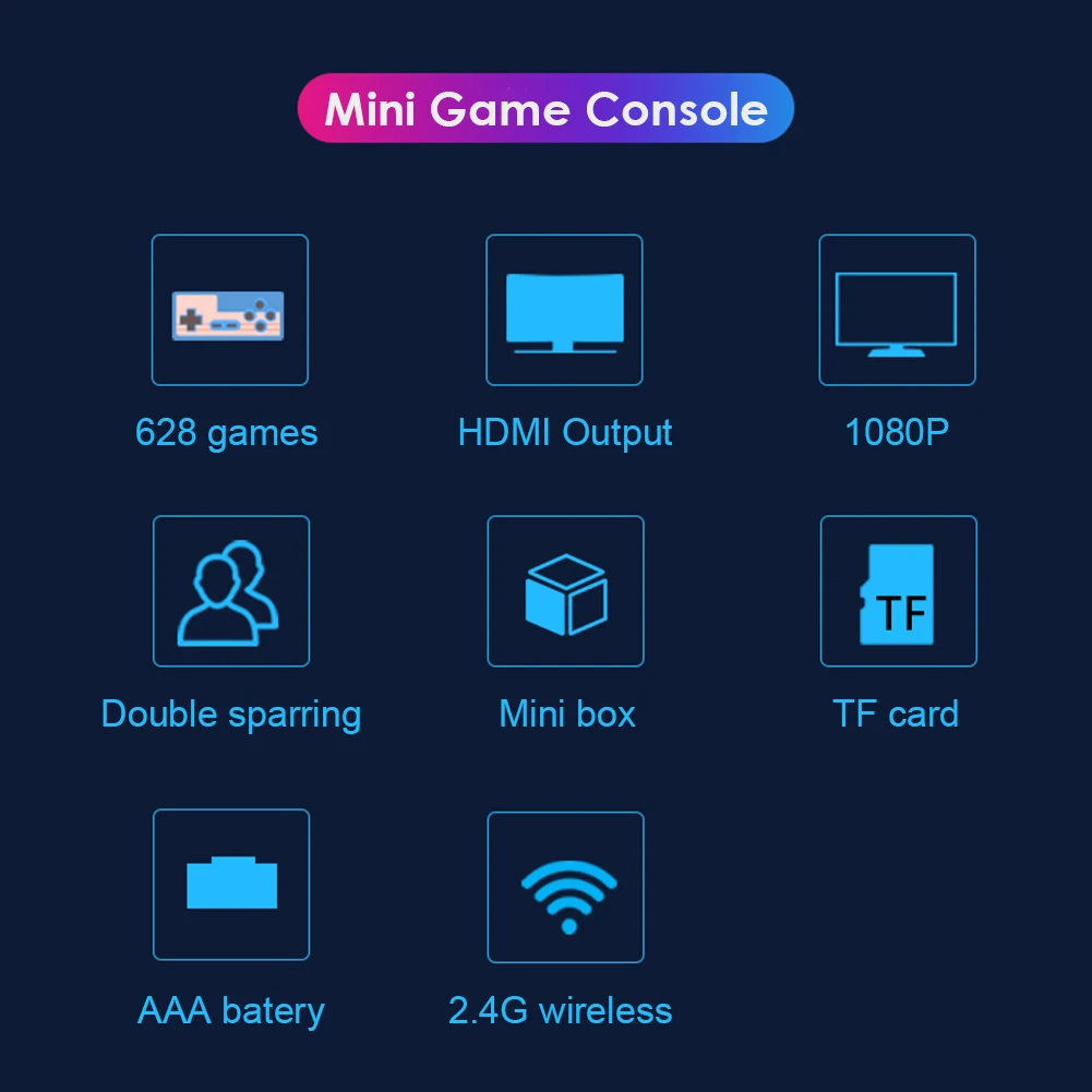 Портативный игровой мини-плеер для взрослых 1080P HDMI-совместимая Ретро игровая