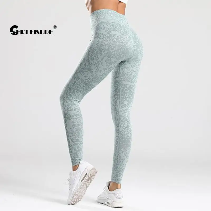 

CHRLEISURE Slim Sport Leggings Leopard Seamless High Waist Hip Lift Yoga Women's Pants Quick Dry Elasticity Fitness Sportswear