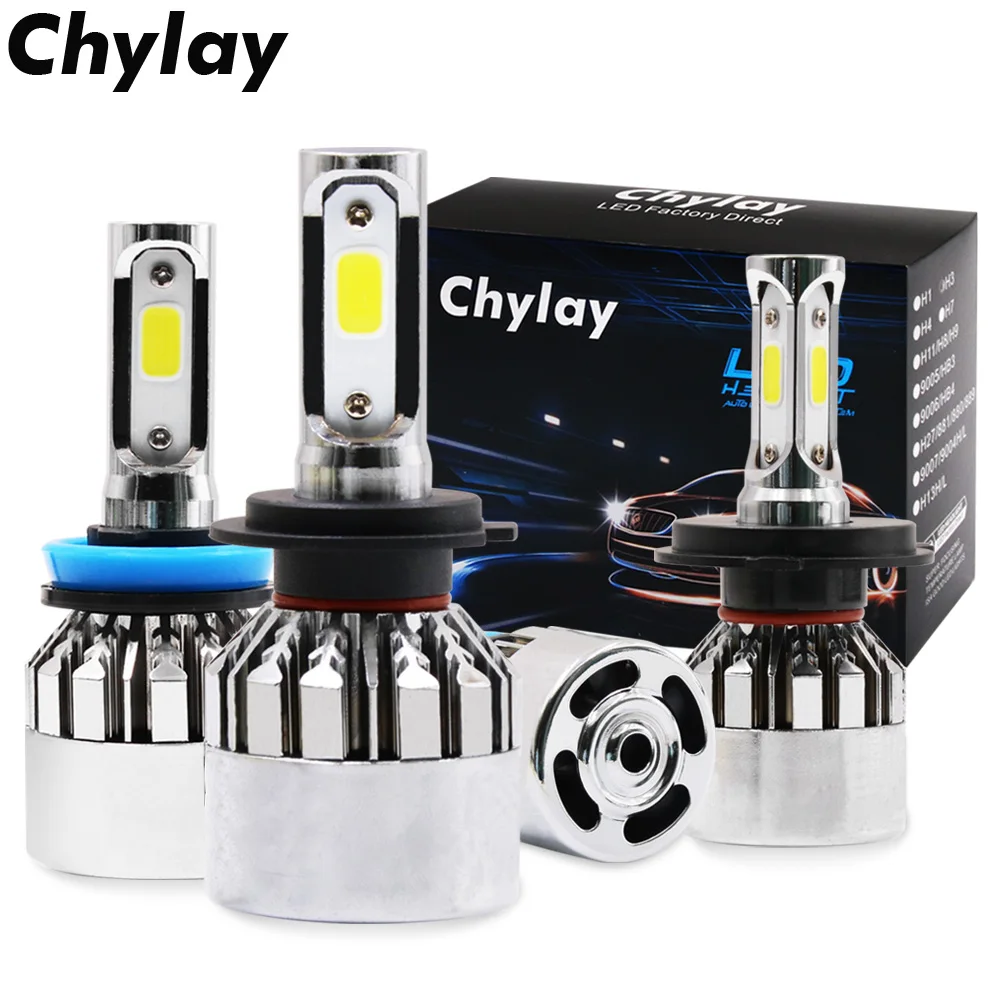 2 шт. LED H7 H4 H1 H3 H11 H8 H9 H13 9005 HB4 HB3 9006 9007 881 лампа для автомобильных фар 72 Вт 8000lm 6500 к