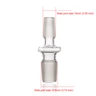 1 шт. стеклянный адаптер для кальяна диаметром 14 мм и штекером 18,8 мм, Соединительный адаптер для кальяна, насадка для кальяна