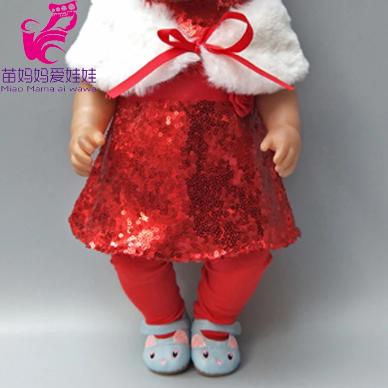 18&quot Baby Doll Christmas Winter Sequin Dress Legging Scarf for 18 Inch Accessories Girl Christamas Gift | Игрушки и хобби