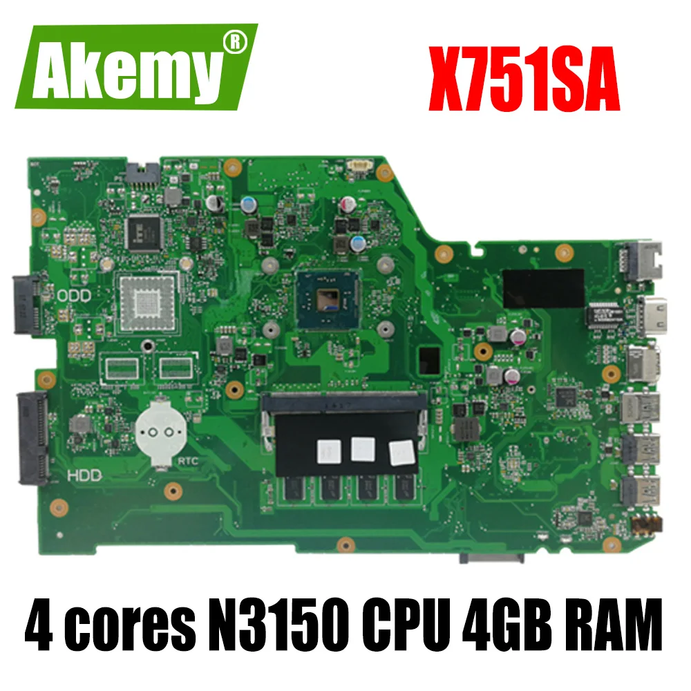 X751SA 4 ядра N3150 процессор Гб RAM материнская плата для ноутбука For Asus X751S X751SJ X751SV