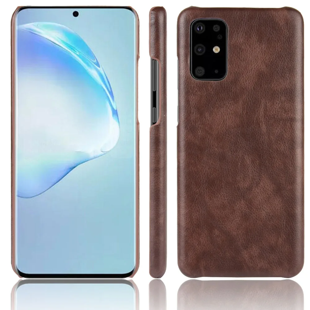 Чехол с текстурой личи Кожаный жесткий чехол для Samsung Galaxy S20 FE S21 ультра S9 S10