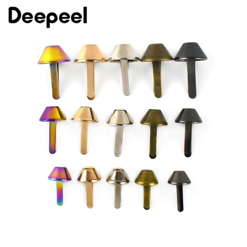 

50pcs 10/12/15mm Colored Two-Legged Bucket Cap Rivets Fasteners Bag Shoes Studs Metal Rivet Botton Nail DIY Leather Accessories