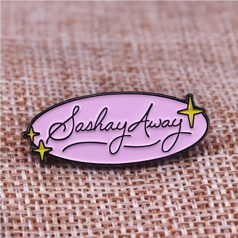 Розовые наконечники Sashay, брошь Rupauls Drag racing Drag queen Катя, брошь, сумка, одежда, булавка с отворотом