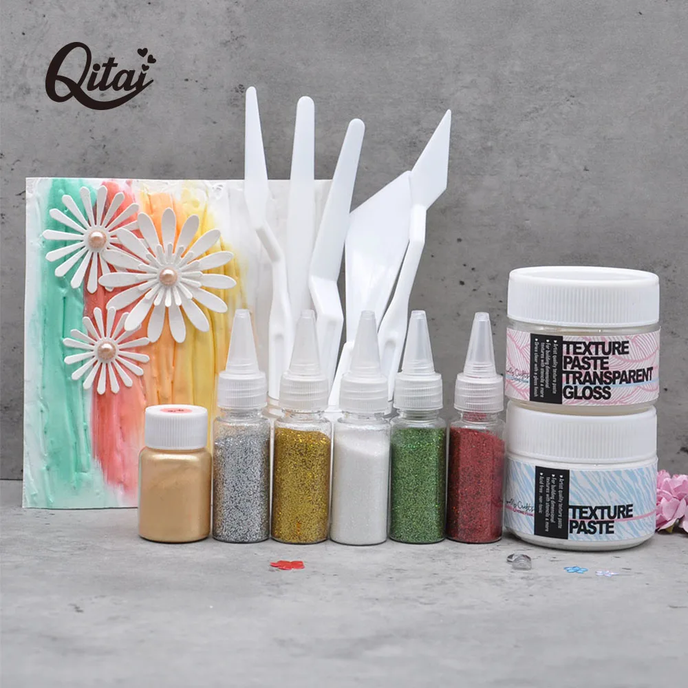 Pasta viscosa de textura, pintura de Color, plantilla de &aacute;lbum de recortes, almohadilla de impresi&oacute;n, mate transparente, pasta de moldeo de alto brillo-0