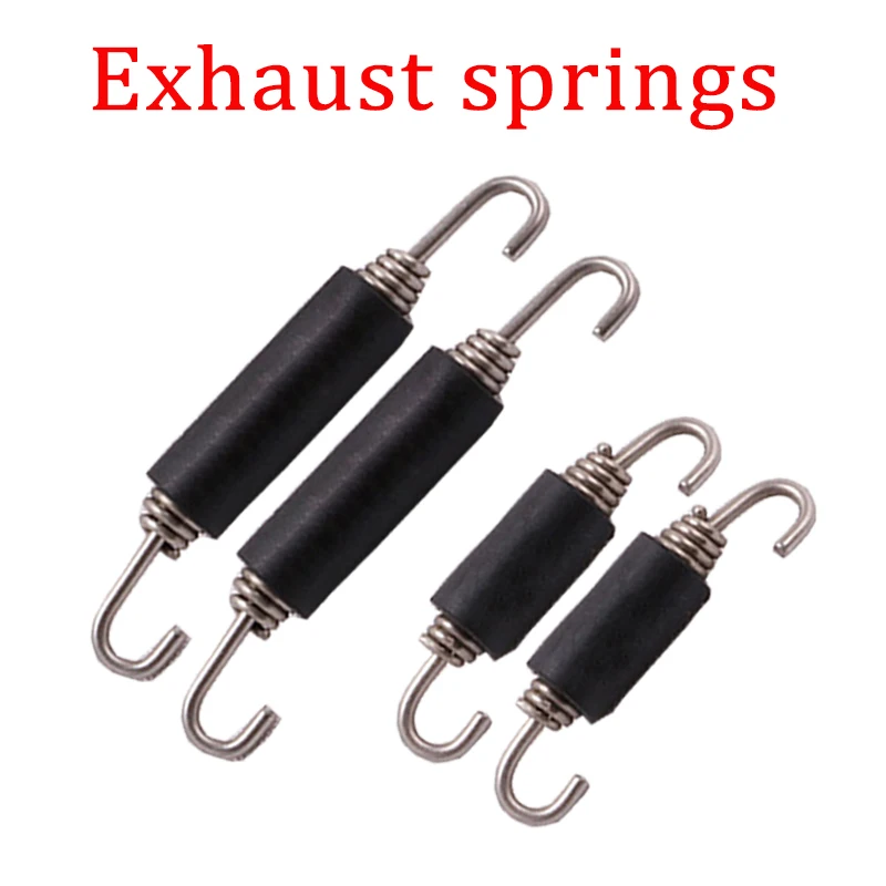 

68mm 60mm Motorcycle Exhaust Muffler Springs Tension Black Springs Ruber with Logo Motocross Escape Springs