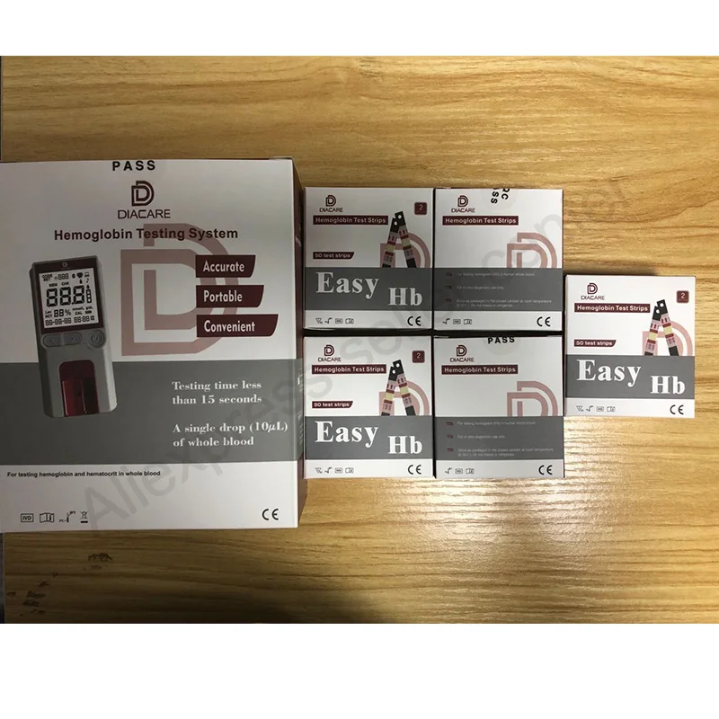 Система гемоглобина POCT EasyHB анализатор 1 шт. и 250 тестовых полосок тестовый