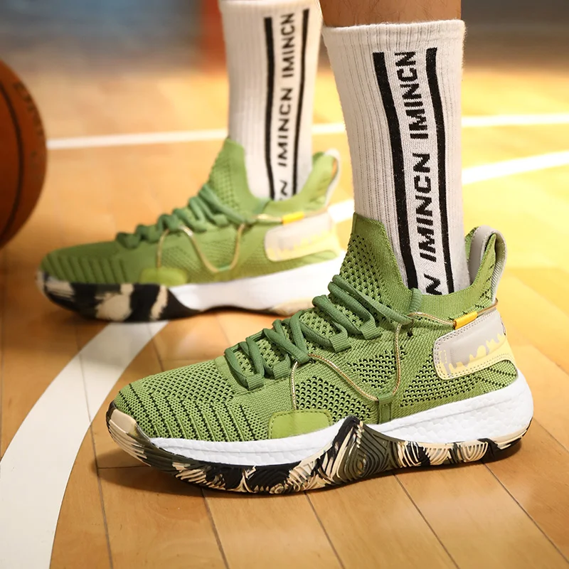 

Autumn Men's Sports Sneakers Basketball Boots women high top Outdoor Basket trainers female authentic sports footwear