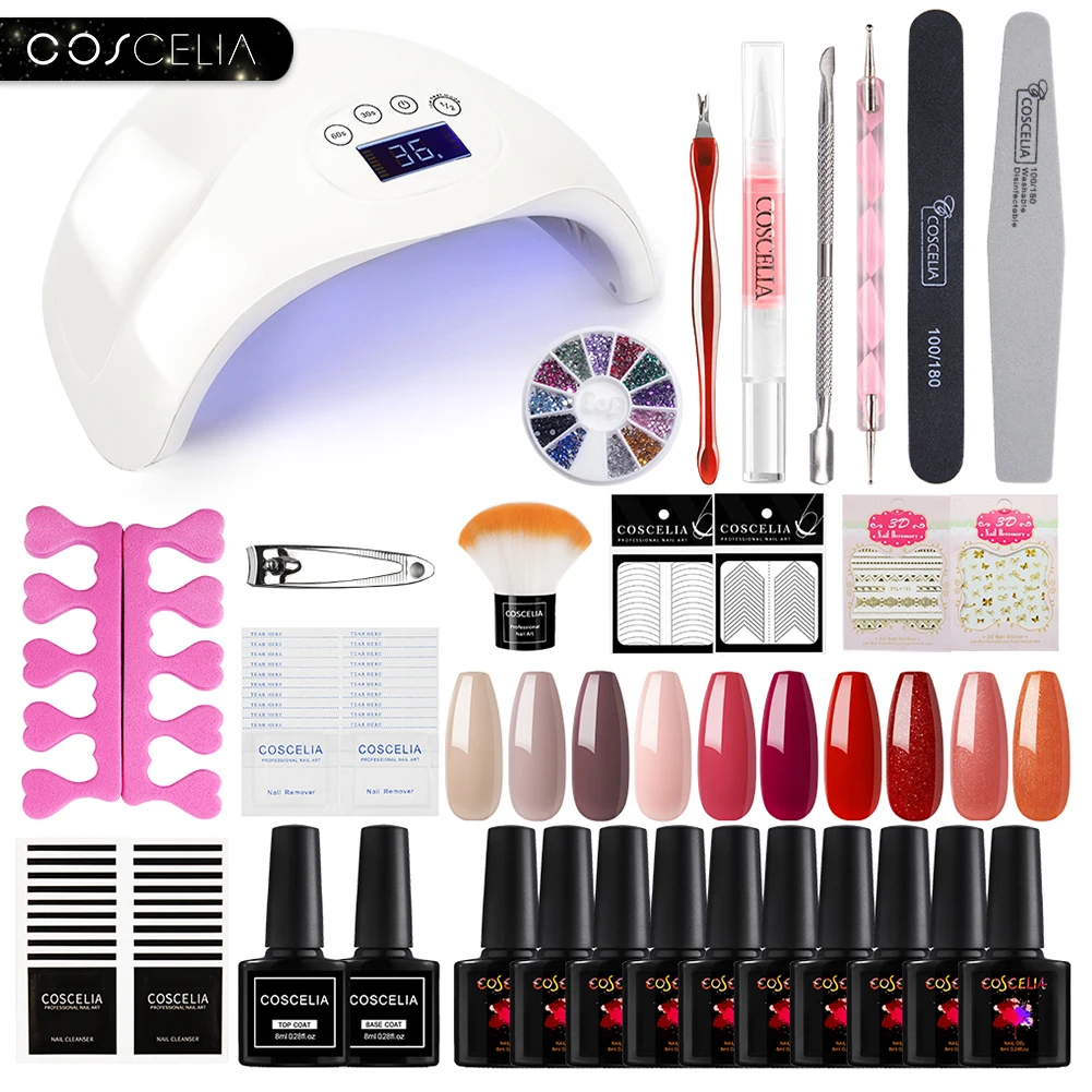 COSCELIA Новый Маникюрный Набор Ультрафиолетовая светодиодная лампа USB сушилка