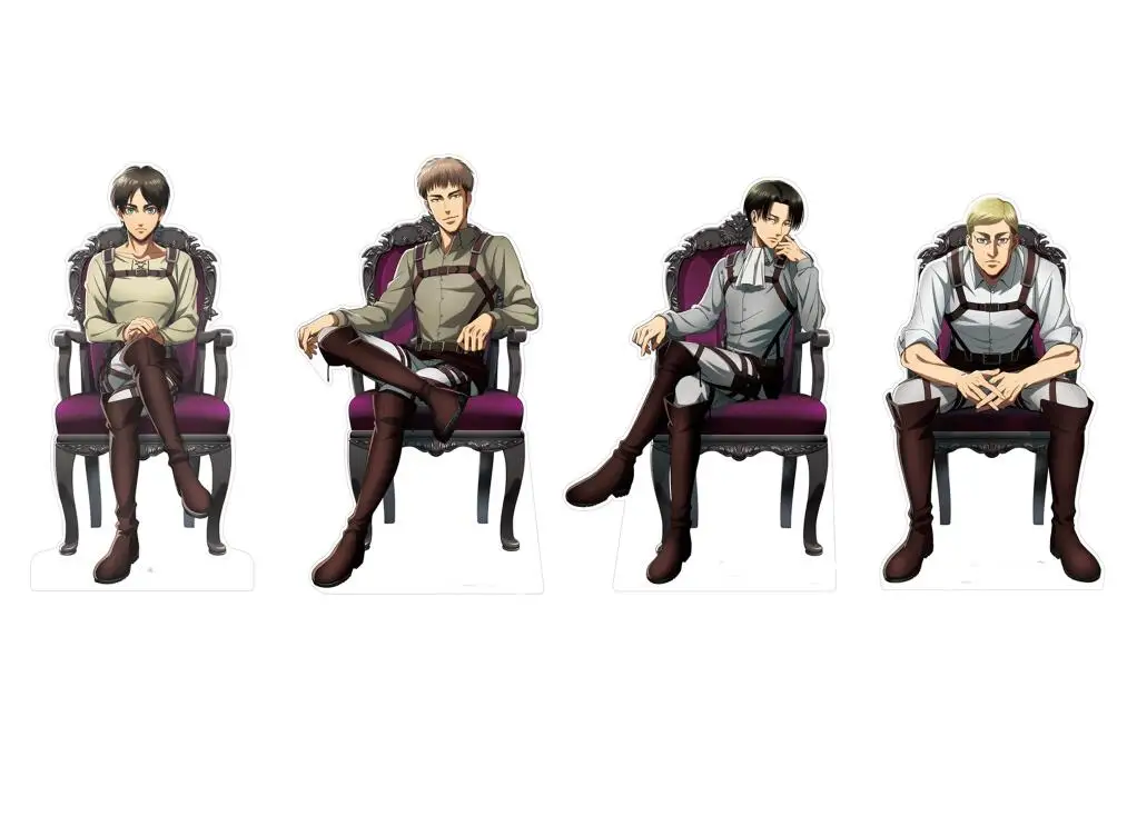 

Аниме; Обувь для косплея по аниме «атака на Титанов» Eren Jäger Мисака Аккерман фигурка на акриловой подставке модель пластина Дисплей стол Дек...