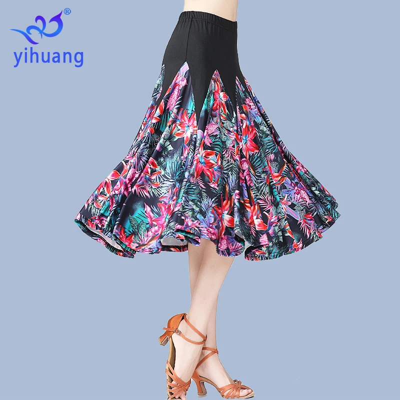 

Elegant Ballroom Dance Performance Wear Skirt Modern Dancing Skirts Tango Performance Costume National Standard Dance Skirts