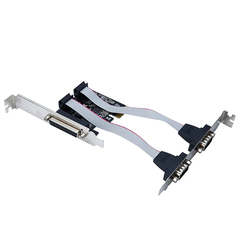 PCI express до 2 RS232 серийный COM порт 1 принтер параллельный карта адаптер для