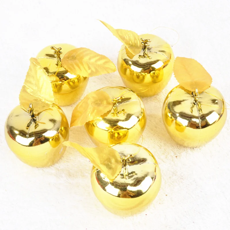 12 шт яблоки Рождественская елка висячие украшения дома новогодние вечерние