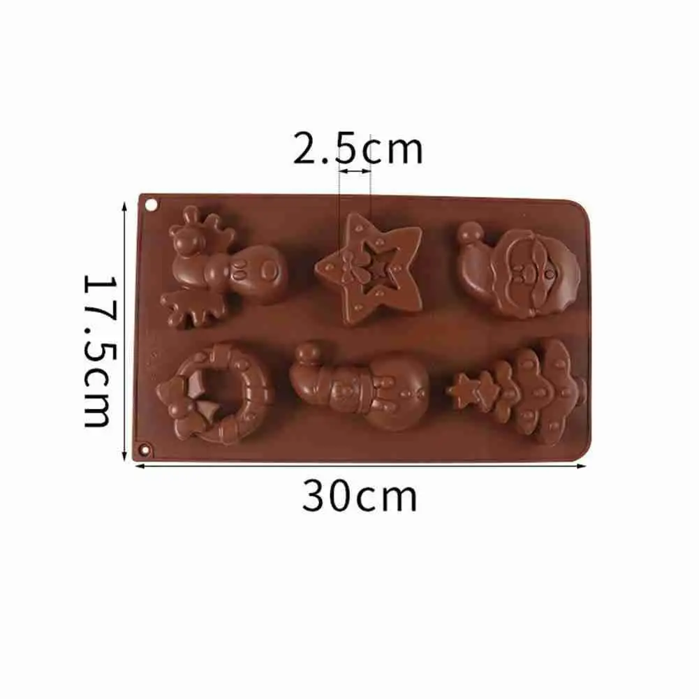 

Silicone Mold Christmas Elk Christmas Tree Snowman Pudding Mold Mold Baking Cake Diy Chocolate Bakeware I6V7