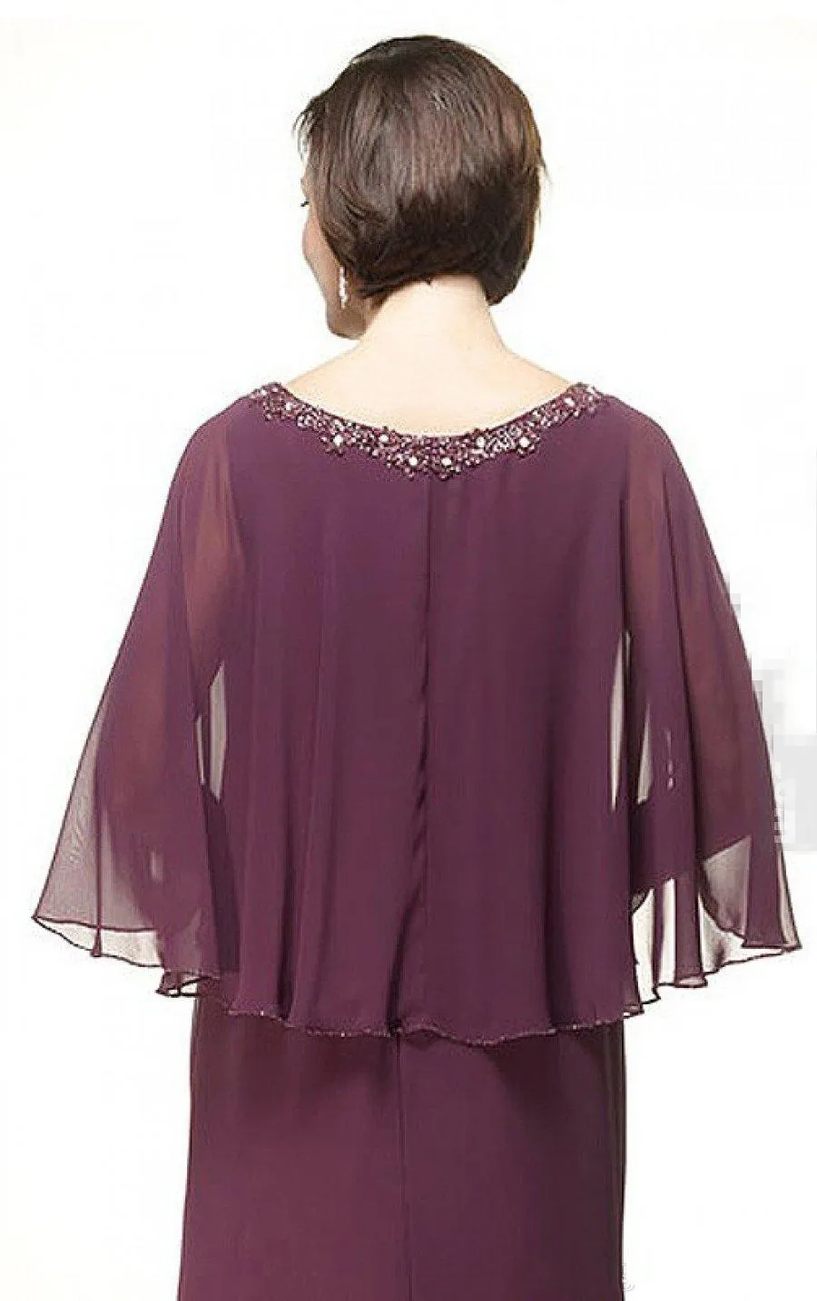 Длинные шифоновые платья с накидкой для матери невесты женское официальное