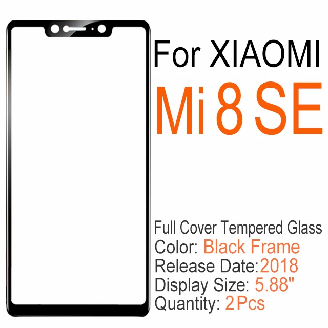 2 шт полное покрытие закаленное стекло для Xiaomi mi 8 9 SE 8X 9X 6X A2 A3 Lite 9T pro 9H Защита экрана для Xiao mi cc 9 9E Play glass