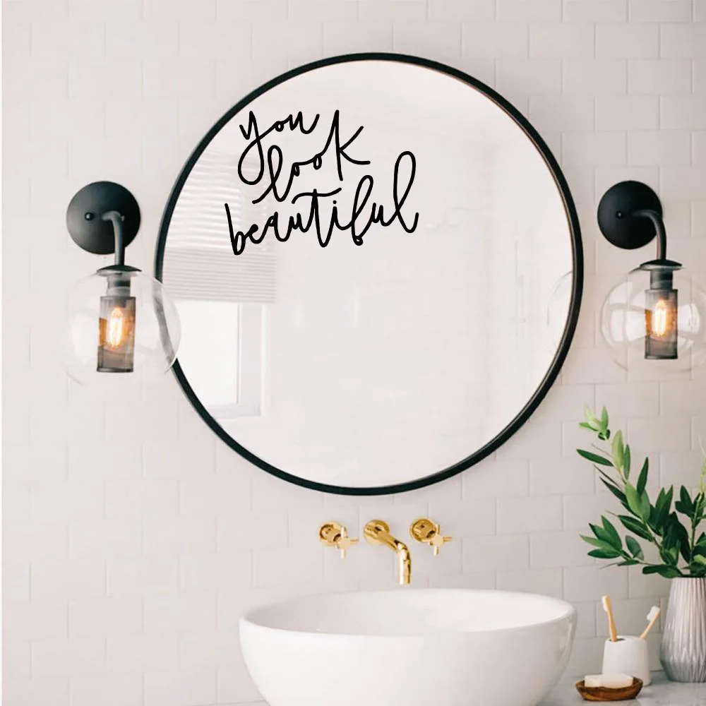 Красивая Зеркальная Наклейка на стену самоклеящаяся виниловая водостойкая