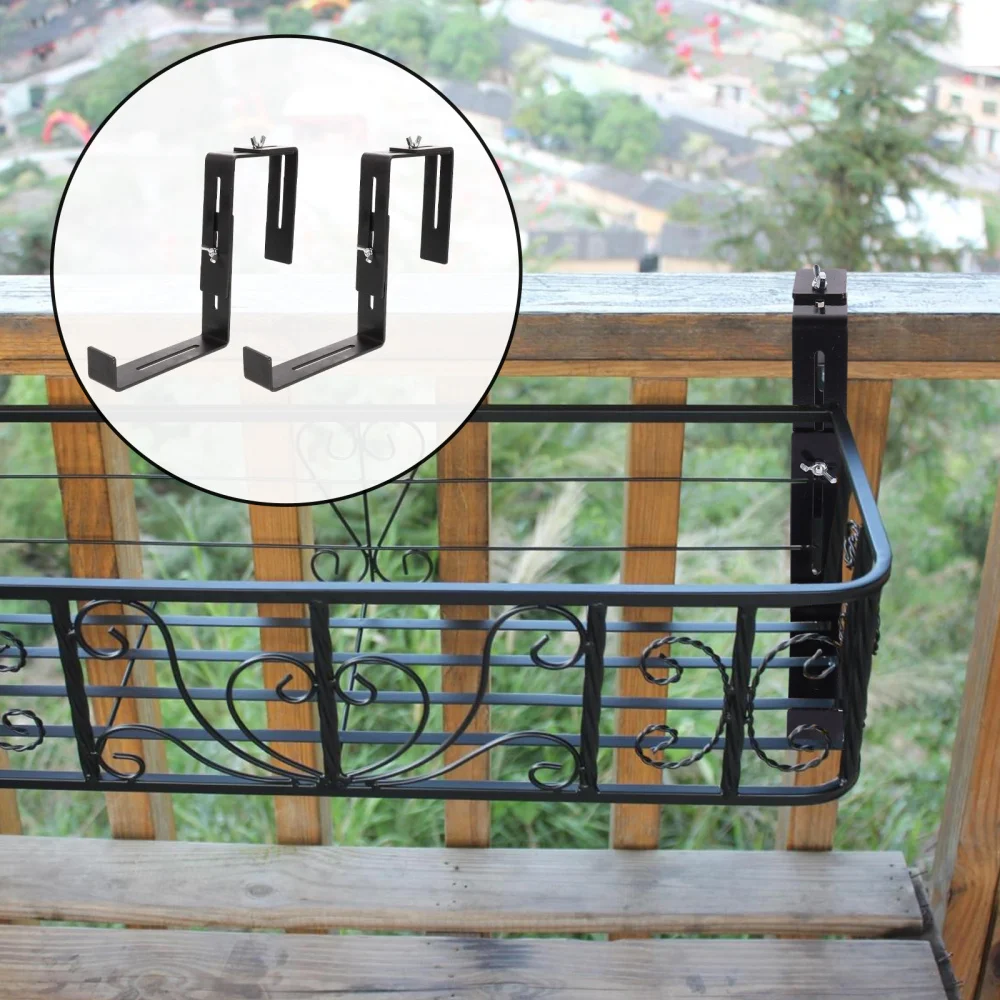 

1 Set Flower Box Holder Flower Pot Holding Bracket Iron Flower Pot Stand