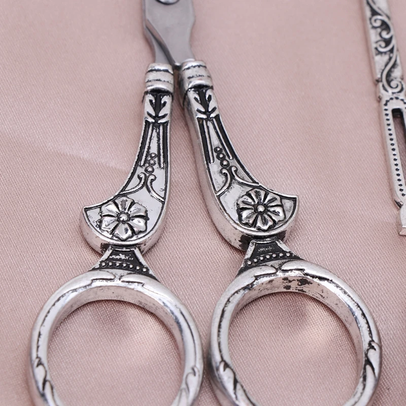 1 комплект Винтаж ножница для вышивки иглы чехол наперсток шитья Awl инструменты