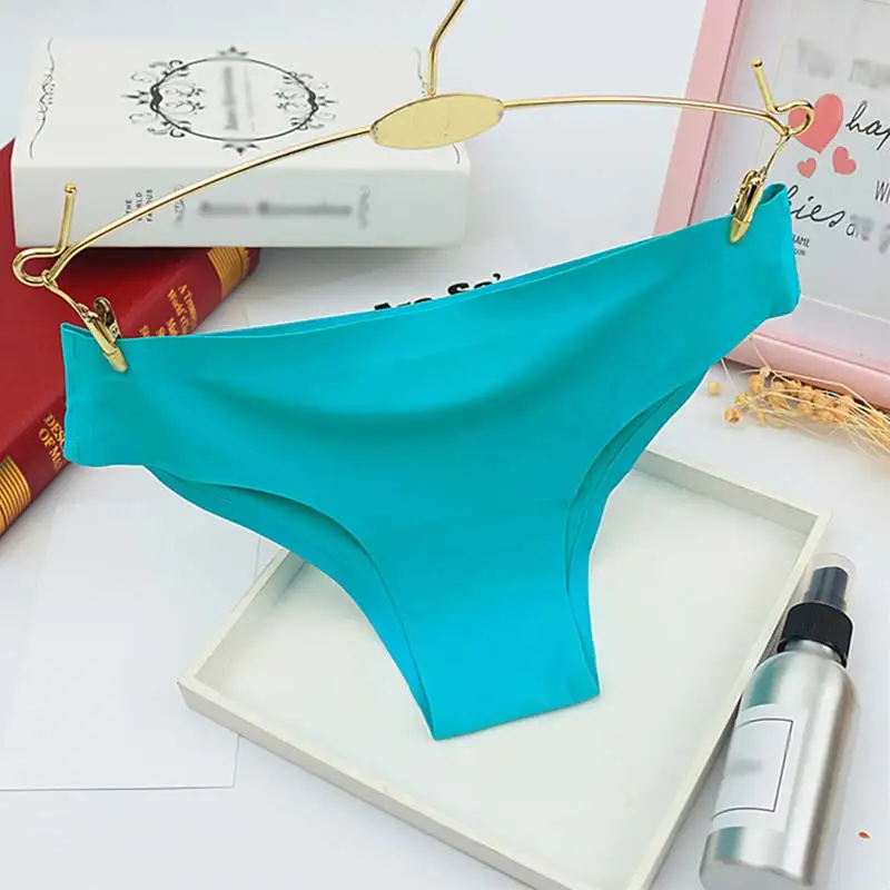 1 шт. хипстерские ледяные шелковые трусики сексуальные женские бесшовные