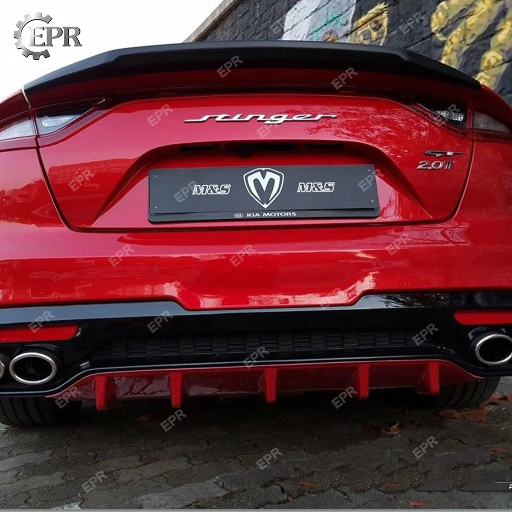 УГЛЕРОДНЫЙ диффузор для Kia Stinger Type M задний из углеродного волокна добавить на