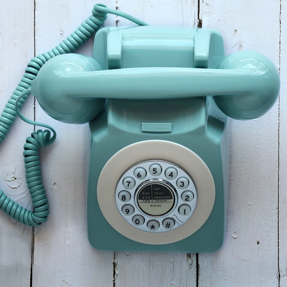 corded retro phone 1960s retro dial phone classic landline phones with redial button vintage corded telephone for home decor free global shipping