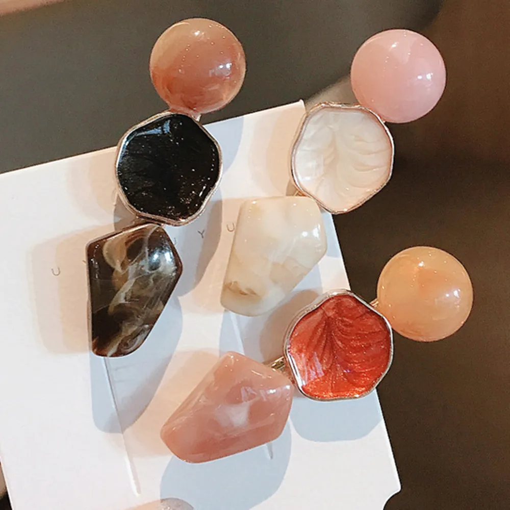 Корейская акриловая заколка для волос модная женская девочек аксессуары