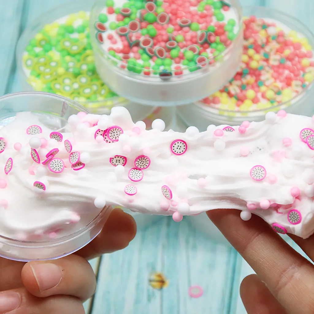 Kawaii 60 мл сжимаемая глина Фрукты облако слайм Ароматизированная детская