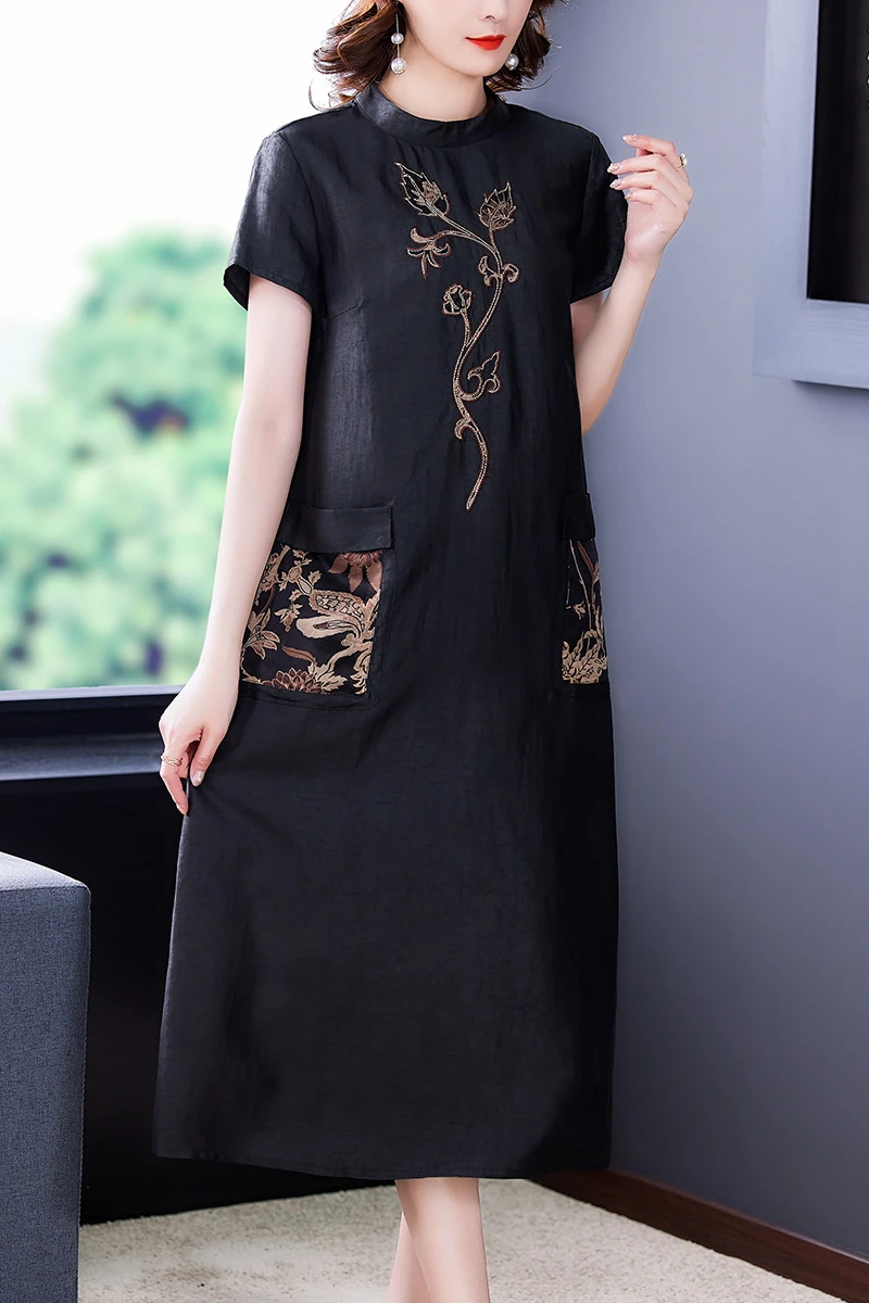 

COIGARSAM 4XL Plus Size Loose Women dress Dresses Design And Color 8918