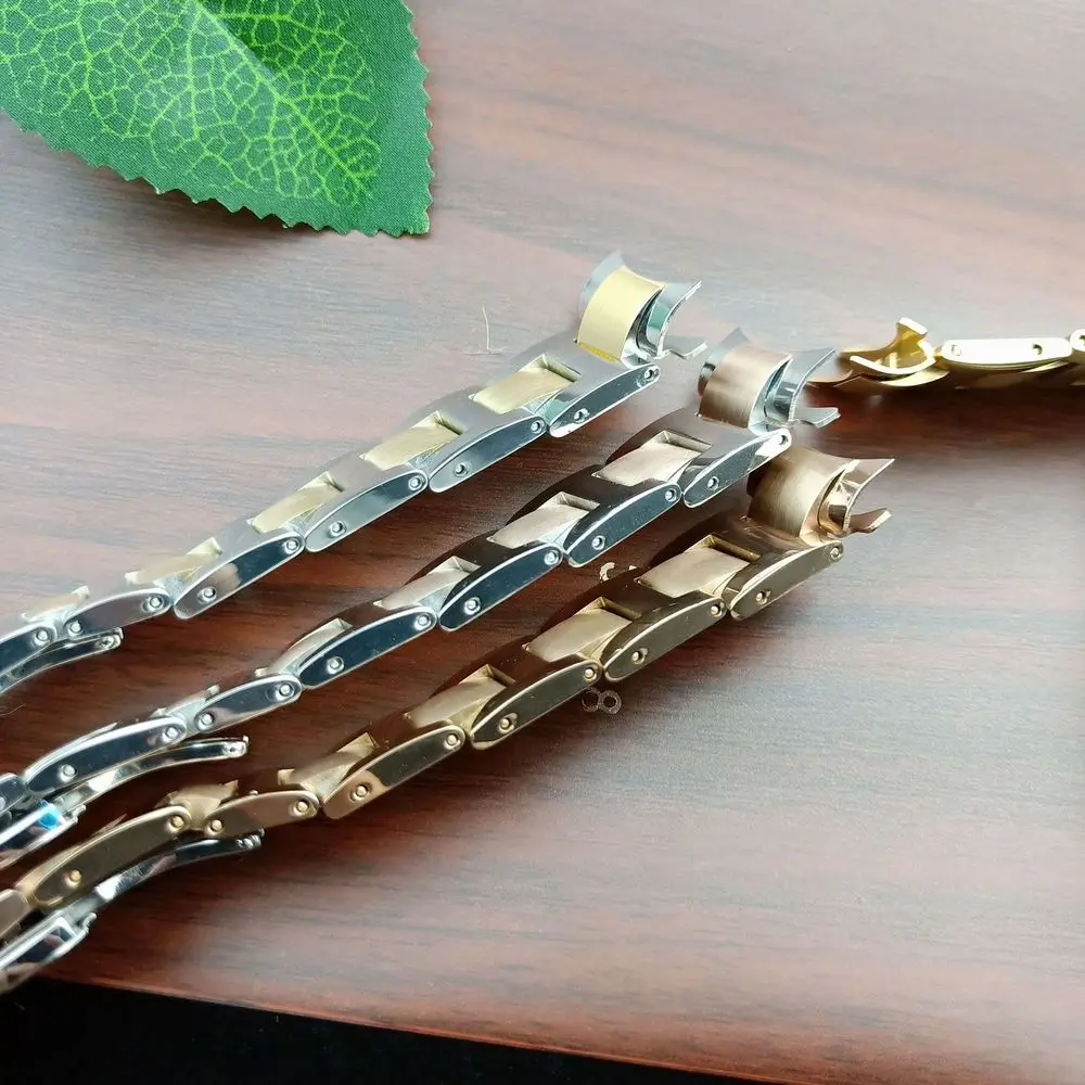 Premium 20mm 22mm Steel Watch Band Strap Stainless Steel Watchband Bracelet with Hollow arc interface