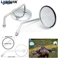 universal motorcycle chrome round rearview mirror side mirror accessories for ducati monster ms4 mts1100 st3 st4 1198 999 899