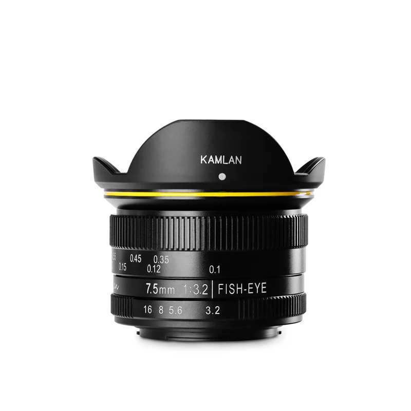 Широкоугольный объектив Kamlan 7 5 мм F3.2 с фиксированным фокусом чисто ручной