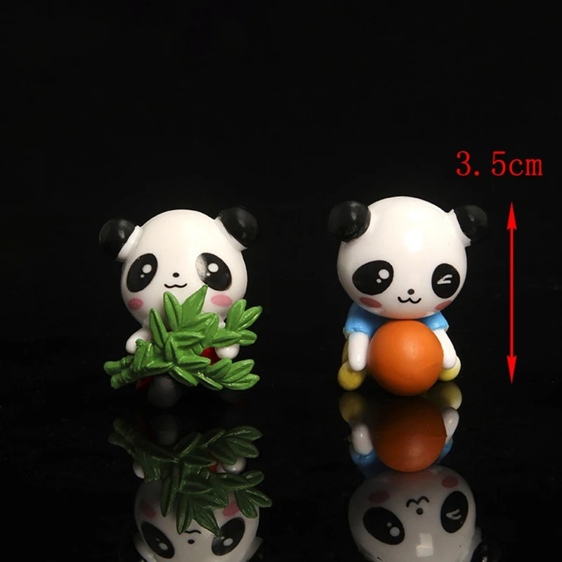 

4pc Cute China Panda Figurines Miniatures Mini DIY Ornament Fairy Ggarden Home Decoration Children Adult Toys