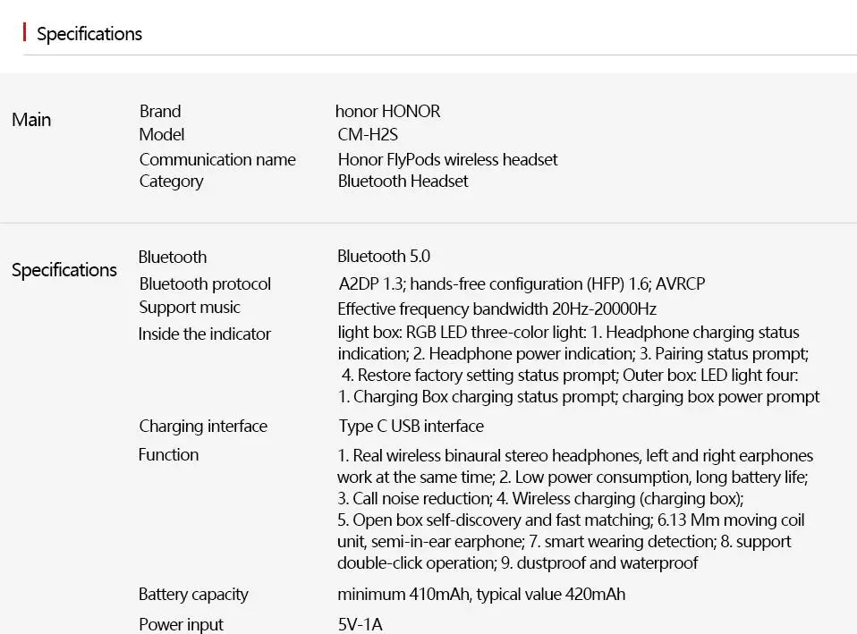huawei Honor FlyPods Pro FlyPods Bluetooth беспроводные наушники микрофон музыка Сенсорный Водонепроницаемый динамический гарнитура