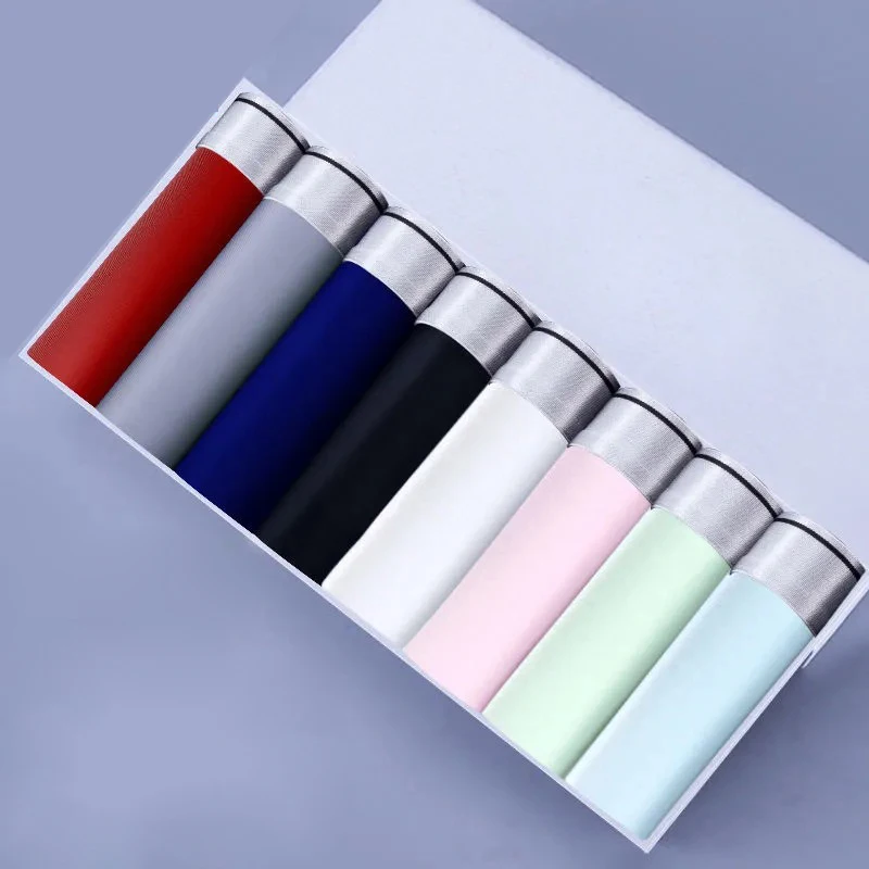 Для мужчин нижнее белье Ice Silk трусы боксеры удобные s сексуальные цельные