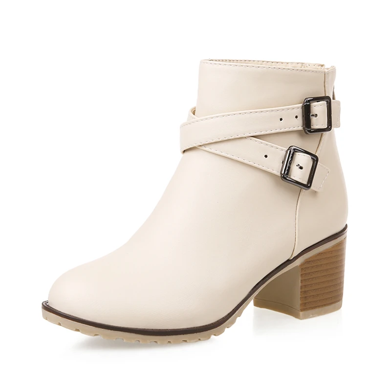 Женские ботильоны на высоком каблуке осенние полусапожки из искусственной кожи